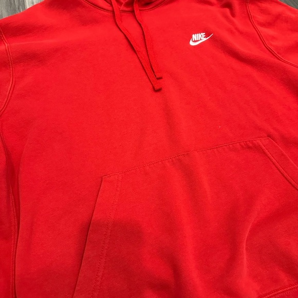 Nike Sportswear Club Men's Pullover Hoodie - Red, Size XL - Picture 3 of 6